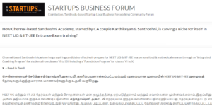 Santoshni Academy featured on By The Startups Platform
